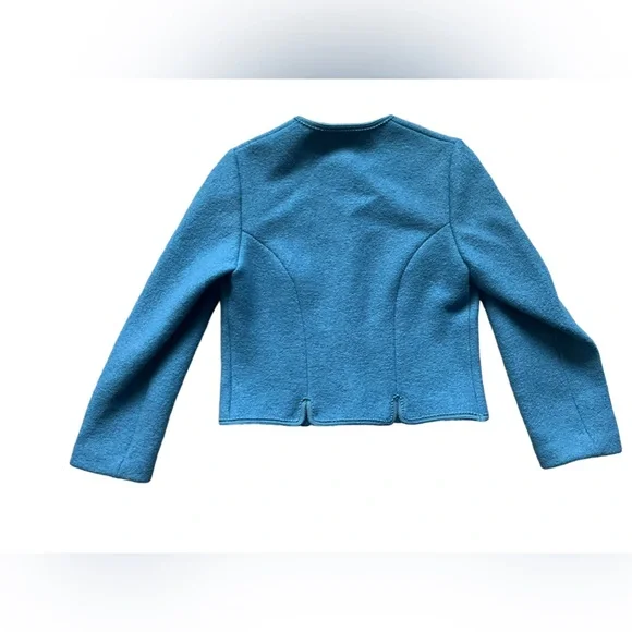 Salzburger Wool Trachten Cardigan Sweater Jacket Austrian Cardigan Blue Size L - Picture 9 of 14